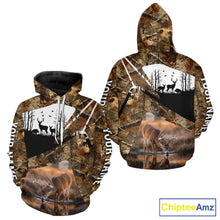 Load image into Gallery viewer, Deer Hunting 3D All Over Print Shirt Personalized Brown Fall Season Camo Hunting Clothes NHT204
