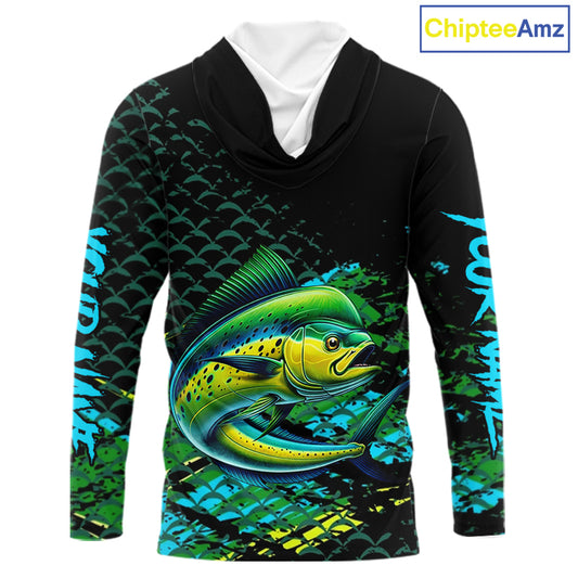 Mahi Mahi Fishing Custom 3D UV Protection Fishing Shirt, Mahi Mahi Long Sleeve Fishing Shirt NHT409