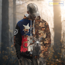 Load image into Gallery viewer, Personalized Deer Hunting Shirt with Texas Flag &amp; Camo For Deer Hunters NHT28