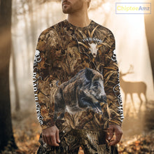 Load image into Gallery viewer, Personalized Wild Hog Hunting Camo Full Printing Shirts, Boar Hunting Gifts, Hunting Season NHT125