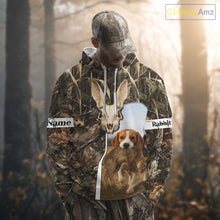 Load image into Gallery viewer, Rabbit Hunting With Beagle 3D Skull Camo Custom Hunting Shirt, Rabbit Hunting Clothing NHT229