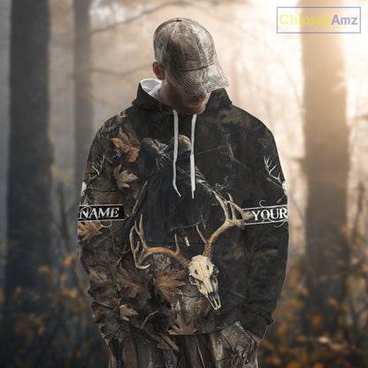 Deer Hunting Grim Reaper Camouflage Shirts for Deer Hunters, Hunting Hoodie For Men NHT358