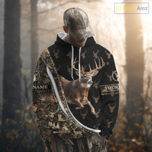 Load image into Gallery viewer, Best Deer Hunting Shirt Black Camo 3D Custom Name, Season Deer Hunting, Whitetail Deer Shirt NHT132