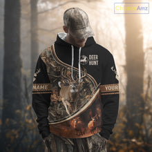 Load image into Gallery viewer, Deer Jumping Shirt Black Camo 3D Custom, Season Deer Hunting, Whitetail Deer Shirt NHT134