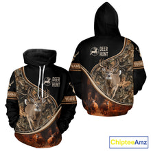 Load image into Gallery viewer, Deer Jumping Shirt Black Camo 3D Custom, Season Deer Hunting, Whitetail Deer Shirt NHT134