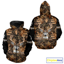 Load image into Gallery viewer, Deer Hunting Hunting Camo Brown Black Customize Name 3D All Over Printed Shirts NHT301
