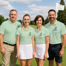 Load image into Gallery viewer, Personalized Mens Golf Polo Shirt Custom Name Funny Green Parrot Design|Green NHT1093