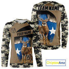 Load image into Gallery viewer, Custom Big Buck Deer Hunting 3D All Over Print Camo with Texas Flag Outdoor Hunting Apparel NHT32