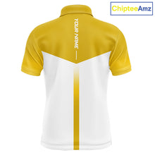 Load image into Gallery viewer, Personalized Golf Polo Shirt Custom Name Golf Club Polo For Men Golf Tournament Apparel|Yellow 