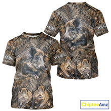 Load image into Gallery viewer, Beautiful Wild Hog Hunting Camouflage 3D All Over Print Shirts Personalized Hunting Gifts NHT147