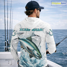 Load image into Gallery viewer, Personalized Chinook Salmon Fishing Jerseys, Salmon Long Sleeve Fishing Shirts Hooded For Men NHT571