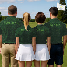 Load image into Gallery viewer, Personalized Green Leaf Golf Polo Shirt For Womens, Personalized Team Name Golf Tops NHT938