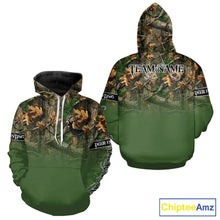 Load image into Gallery viewer, Personalized Green Deer Hunting Camo Full Printing Shirts, Best Hunting Gifts NHT46