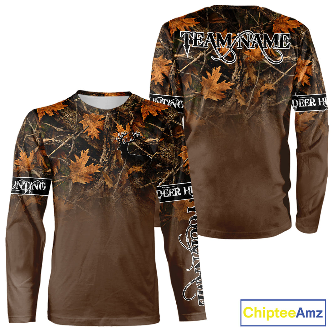 Personalized Brown Deer Hunting Camo Full Printing Shirts, Best Hunting Gifts NHT47
