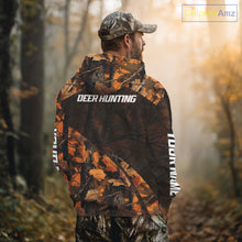 Load image into Gallery viewer, Whitetail Deer Hunting Orange Camo 3D All-Over Printed Shirt, Custom Name Hunting Shirt NHT251