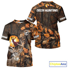 Load image into Gallery viewer, Whitetail Deer Hunting Orange Camo 3D All-Over Printed Shirt, Custom Name Hunting Shirt NHT251