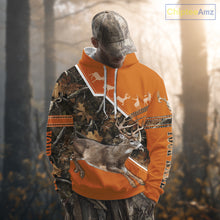 Load image into Gallery viewer, Deer Hunting Big Game Orange Camo Forest Custom Name 3D All Over Print Shirts, Hunting Shirt NHT158