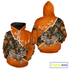 Load image into Gallery viewer, Deer Hunting Big Game Orange Camo Forest Custom Name 3D All Over Print Shirts, Hunting Shirt NHT158