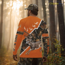 Load image into Gallery viewer, Deer Hunting Big Game Orange Camo Forest Custom Name 3D All Over Print Shirts, Hunting Shirt NHT158