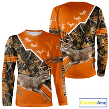 Load image into Gallery viewer, Deer Hunting Big Game Orange Camo Forest Custom Name 3D All Over Print Shirts, Hunting Shirt NHT158