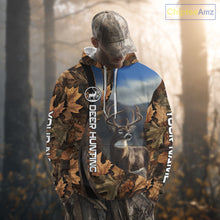 Load image into Gallery viewer, Personalized Deer Hunting Shirt 3D All Over Print with Fall Season Camo Hunting Clothes NHT253