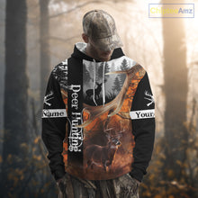 Load image into Gallery viewer, Deer Hunting Camo Custom Name 3D All Over Print Orange Black Best Hunting Clothes For Season NHT256