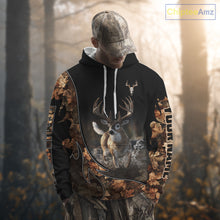 Load image into Gallery viewer, Deer Hunting Big Game Shirt 3D All Over Print, Black Camo Autumn, Custom Name Gift NHT164