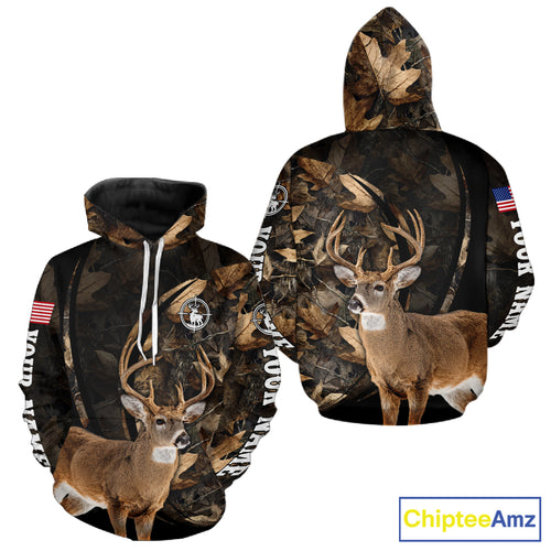Deer Hunting Shirt Brown Camo 3D All Over Print, Hunting Clothes for Deer Season NHT260
