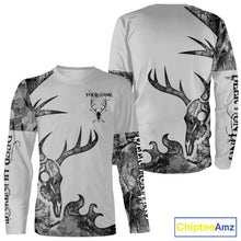 Load image into Gallery viewer, Deer Hunting Shirt Best 3D All Over Print Skull Deer Personalized Name Gray Camo NHT62