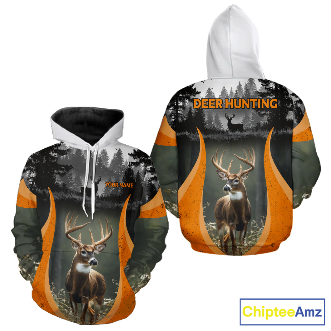 Custom Whitetail Deer Hunting Custom Name Camo Shirt, Deer Hunting Apparel, Hunting Gift NHT265