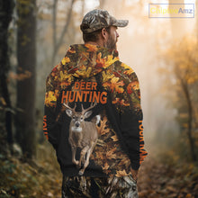 Load image into Gallery viewer, Deer Hunting Black With Camo Autumn - Personalized All Over Print Deer Hunting Clothes NHT182