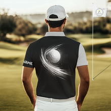 Load image into Gallery viewer, Personalized Gray Golf Polos Shirts For Mens Custom Golf Ball Clubs, Best Golf Gift For Golfer NHT627