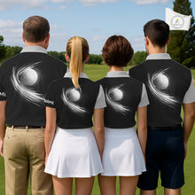 Load image into Gallery viewer, Personalized Gray Golf Polos Shirts For Mens Custom Golf Ball Clubs, Best Golf Gift For Golfer NHT627