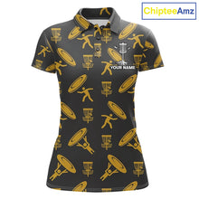 Load image into Gallery viewer, Personalized Disc Golf Polo Shirt Custom Name Golf Shirt Disc Golfer Gift Performance Polo For Womens