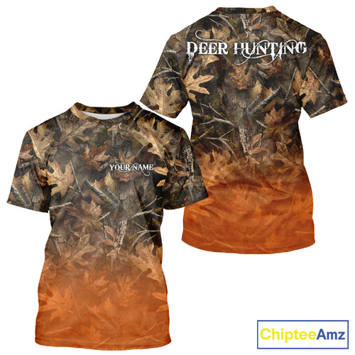 Fall Season Deer Hunting Shirt Custom Name Camo Clothes For Men Best Deer Hunting NHT81