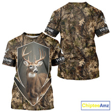 Load image into Gallery viewer, Deer Hunting Full Forest Camo 3D Printing Custom Name Shirts, Whitetail Deer Hunting Shirts NHT189