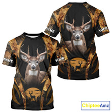 Load image into Gallery viewer, Deer Hunting Black With Camo Autumn - Personalized All Over Print Deer Hunting Clothes NHT190