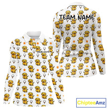Load image into Gallery viewer, Custom Golden Retriever Womens Golf Polo Shirt - Personalized Dog Lover Team Name Jersey