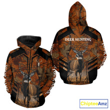 Load image into Gallery viewer, Whitetail Deer Hunting Shirt Orange Camo Custom Name, Deer Hunting Clothes NHT285