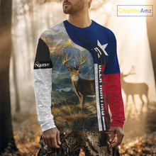 Load image into Gallery viewer, Deer Hunting Shirt with Texas Flag, Personalized Gift for Hunters NHT03
