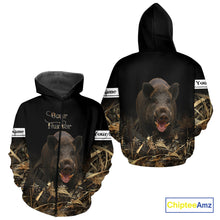 Load image into Gallery viewer, Boar Hunting Black Grown Camo 3D Shirt For Hunting Season Hunting Clothes For Hunters NHT113