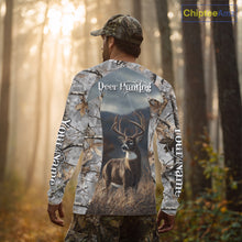 Load image into Gallery viewer, Custom 3D Deer Hunting Shirt With Whitetail Deer Winter Camo For Deer Hunting Season NHT222