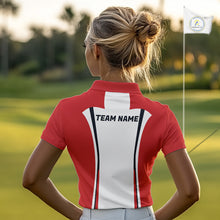 Load image into Gallery viewer, Personalized Canada Flag Womens Golf Shirts Golf Polo Shirts For Womens Patriotic Golf Tops NHT734