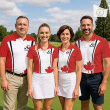 Load image into Gallery viewer, Personalized Canada Flag Womens Golf Shirts Golf Polo Shirts For Womens Patriotic Golf Tops NHT734