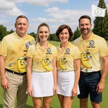 Load image into Gallery viewer, Funny Banana Mens Golf Polo Shirts Custom Name, Golf Shirt For Men, Golf Gift NHT745
