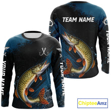 Load image into Gallery viewer, Custom Northern Pike Fishing Jersey Personalized Long Sleeve Shirt For Men