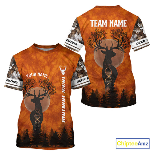 Deer Hunting Season Shirt DNA Tree Design Camo Big Game Hunting Gift, Hunting Clothes For Men NHT45