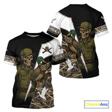 Load image into Gallery viewer, Duck Hunting Shirt Personalized Grim Reaper Camo Hunting Clothes For Men, Duck Hunting Gift NHT150
