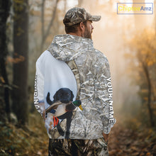 Load image into Gallery viewer, Duck Hunting Winter Camo Black Lab 3D All-Over Printed Shirt, Gift for Waterfowl Hunters NHT250