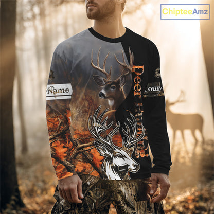 Men’s Hunting Deer Camo 3D All-Over Printed Hoodie Shirt – Hunting Hoodie for Men NHT330